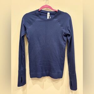 Navy Lululemon Long Sleeve Shirt, Size 8
